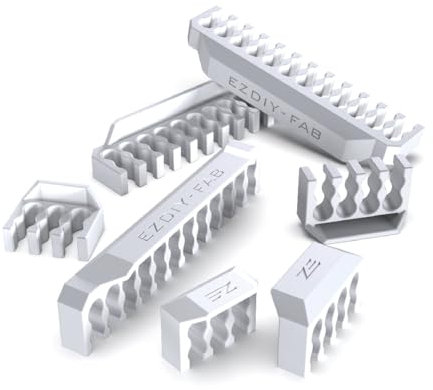 EZDIY-FAB Kabelkamm-Set für 16AWG und 18AWG Netzteilverlängerungskabel, Inklusive 4 x 24P + 16 x 8P + 8 x 6P – Weiß