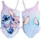 Bañador de puntada para niña, de una pieza, cómodo y lindo, ideal para playa, piscina o cumpleaños Stitch, blanco, 8 años