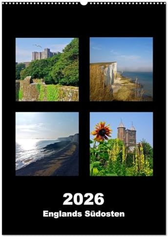Englands Südosten 2026 (Wandkalender 2026 DIN A2 hoch), CALVENDO Monatskalender: Highlights aus dem Südosten Englands (CALVENDO Orte)