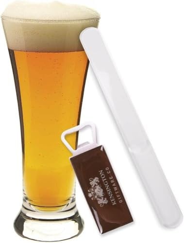 Beer Glass Gift Set – Pilsner Glass with Bottle Opener, Froth Comb & Coaster in Gift Box – Dad Beer Gift Set for Men with Accessories – Ideal for Fathers Day, Birthdays & Special Occasions