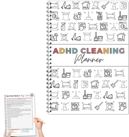 AOTISBAO ADHD Cleaning Planner,Checklist Management Home Cleaning Bundle Schedule Plan for Daily, Weekly, Monthly Organizer