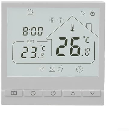Smart WiFi Thermostat, programmierbarer Fußbodenheizungsthermostat Fernbedienungsfunktion für Tuya kompatibel mit Sprachsteuerungssystem (WiFi 3A)