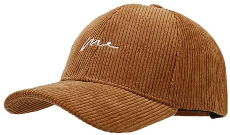 YAMEE Baseballmütze Herren Warm Cord,Baseball Cap Damen Stickerei Casual,Basecap Herren Verstellbare Winddichte,Baseballkappe Unisex Weich Retro Einfache,Schirmmütze für Outdoor Sport