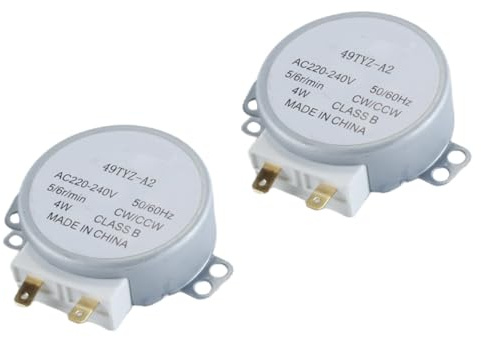 Durlo 2Pcs 49TYZ-A2 Microwave Oven Turntable Synchronous Motor 220V Metal Built In Button Controller​