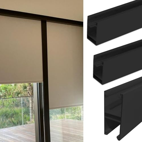 3pack Light Blocking Strips, 100% Blackout Blinds Light Blocker, Aluminium Alloy Window Shades Blackout Side Tracks for Blinds Tight Gaps(Black,62in/157cm)