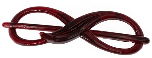 Infinity Libellenspange - 8cm Lang - Acetat - Made in Germany - haarschonend ohne Metall - 1 Stück (Weinrot)
