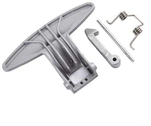 HomeVortex Drum Washing Machine Door Handle Replacement Kit, Grey | Plastic, 9.5x6.5cm, Compatible with LG Front Loader Models