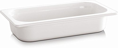 APS 83751 ECOLINE GN 1/4 Melamin Behälter mit Einkerbung am Rand, 26, 5 x 16, 2 x 6, 5 cm 1.35 ltr. Weiß