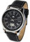 Elegante Herren Funkuhr (Junghans-Uhrwerk) Schwarzes Lederarmband, Edelstahlgehäuse 964.4108