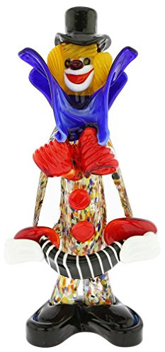 Glass Of Venice Murano Glas Clown mit Akkordeon