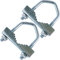 2x Heavy Duty Jaw V-Bolts -up to 2” Aerial Pole/Mast- Steel Construction For Outdoor Use, U-Bolt Clamp, Satellite, Sat, Pipe, Bracket, Fixing, Mount, Wall, Roof