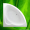Baignoire d'angle 150 x 150 cm SUMATRA + Bretelles + Vidage + Kit de nettoyage