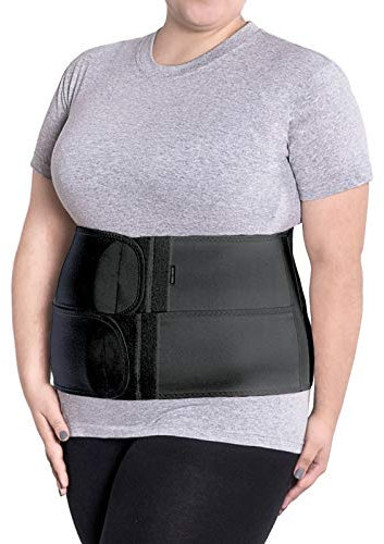 TOROS GROUP MANUFACTURE Postoperative Stützbandage Rückenstützgürtel Bauchweggürtel Bauchstütze Höhe 24 cm X-Large Schwarz
