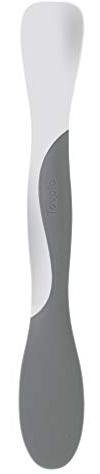 Tovolo Elements Scoop and Spread Large Dual End Silicone Sandwich Spreader Tool with Nylon Handle, BPA Free Dishwasher Safe Silicone and Nylon Tool for Spreading and Scooping, White and Charcoal Gray