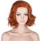 Morvally Damenperücke, 33 cm, kurz, gewellt, Ingwer-Orange, für Cosplay, Kostüm, Halloween, Party