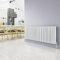 Horizontal Column White Radiator Oval Double Designer Radiator 600x1593mm Central Heating Interior Design