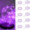 10 Stück LED Lichterkette Batteriebetrieben 1m 10 LED Silberdraht Lila Wasserdicht Flasche Stern Lichterkette für Weihnachten Party Hochzeit Zimmer Dekoration Außen Innen