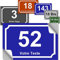 Sticker Personnalisable pour Boîte aux Lettres | Plaque Autocollante avec Numéro et Nom | Étiquette Premium Format 10x7cm