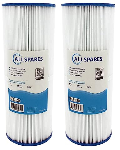 AllSpares Spa Filterkartusche (2 St.) für Whirlpool geeignet für SC704, 42513, C-4326, RD25, PRB25-IN, FC-2375 | Pentair R173434 | Waterway 817-5000 | Ø130x340 mm