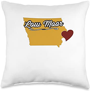 LOW MOOR IOWA | IA USA - Cute Souvenir Merch - US City State Throw Pillow