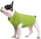 FUAMEY Fleece-Weste, warmes Sweatshirt für Welpen, dehnbarer Pullover, Rollkragenmantel, Winterjacke mit Loch für die Leine, Dackel, Yorkie-Kleidung für kleine, mittelgroße und große Hunde, Grün