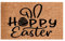 Ostern Kokos Fußmatte für Innen und Außen 30x40cm – Premium Fussmatte Kokosmatte Schmutzfangmatte Blumen Ostern Fußmatte, rutschfest Eingangsbereich & Außenbereich Osterdeko, Osterhase (Ostern E)