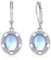 Mondstein Ohrringe Damen 925 Sterling Silber Mondstein Tropfen Ohrringe Hängend Ohrringe Regenbogen Mondstein Schmuck für Frauen Damen Mädchen Freundin Tochter Muttertagsgeschenk