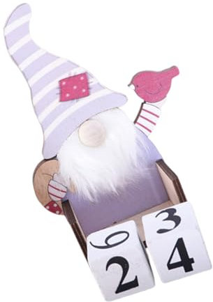 Warmhm 1stk Weihnachtskalender Weihnachts-countdown-holzkalender Feiertags-desktop-dekor Weihnachtsdekoration Weihnachten Adventskalender Das Schild Dreidimensional Krankenschwester