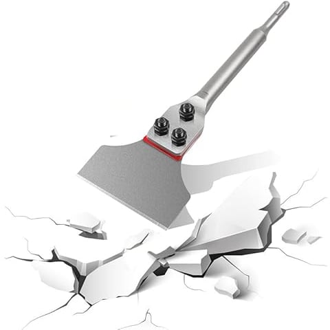 SDS Plus Floor Scraper, 300mmX100mm Chisel Bits for Rotary Hammers and Chipping Hammer Drills, for Removing Tiles and Tile Adhesive