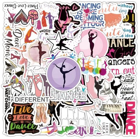 100 Gymnastik Aufkleber – Wasserdichte Vinyl-Sticker für Laptops, Scrapbooks, Skateboards, Autos und Gepäck – Perfekte Geschenke für Kinder, Jugendliche und Erwachsene, Cute Stickers