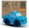 BIOPLAY® Spielzeugauto Pickup blau | Bio Kunststoff | Nachhaltiges Spielzeug ab 18 Monate für Jungen und Mädchen | Indoor und Outdoor