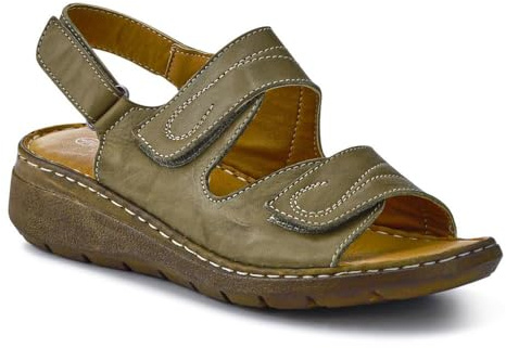 Pavers Womens Leather Multi-Touch-Fasten Sandals | Spring Summer Collection | Sandal | Riptape
