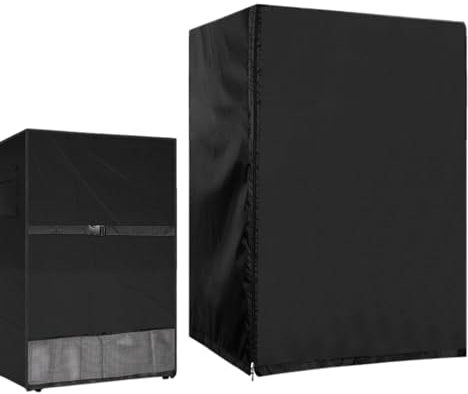 Funda para frigorífico, para exterior, resistente al agua y al polvo, para congeladores verticales, color negro