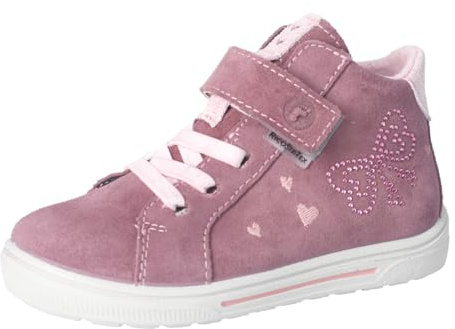 RICOSTA Mädchen Stiefel MALA, Kinder Boots, Weite: Mittel, lose Einlage, RicostaTEX, Klettstiefel, Booties, wasserdicht, Pflaume/Blush (370), 32 EU