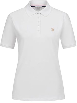 U.S. POLO ASSN. Damen Poloshirt (S-2XL) Kurzarm Polohemd mit Flachstrickkragen P007