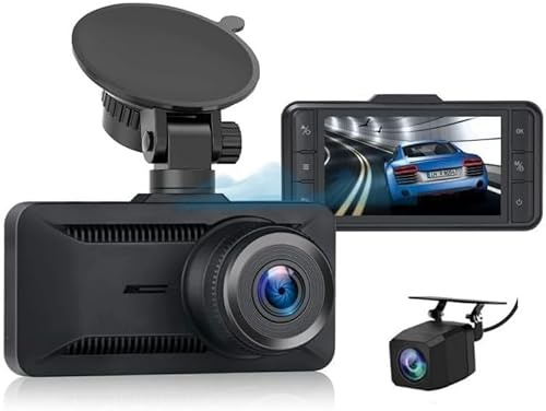 Oryzom Dashcam 4K Pro – Enregistrement Ultra HD avec caméras Avant/arrière, Vision Nocturne et Surveillance 24h/24(Chargeur de Voiture Standard 4k + 1080P)