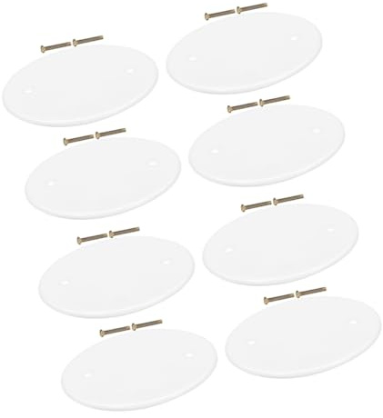 PP Plaque de Plafond Ronde Blanche Lot de 8 pour Maison et Bureau | Cache Plafonnier, Couvercle Rond de Boite Electrique, Cache-vis et Cache Fils Plafonnier