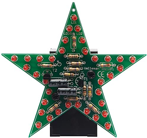VELLEMAN - MK169R blinkender LED-Stern - rot -Bausatz- 840372