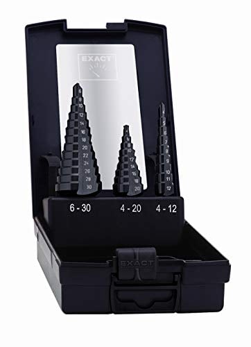 Exact Stufenbohrer Set, 4-12/4-20/6-30mm, HSS, TiAlN-Beschichtung