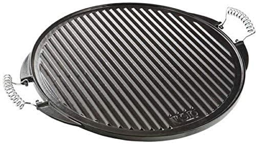 Vaello La Valenciana 3832 Grillplatte aus emailliertem Gusseisen, rund, 32 cm, Schwarz