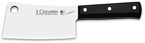 3 Claveles Uniblock Hachuela de 16 cm, Acero Inoxidable, Negro, 32.5x9x1.5 cm