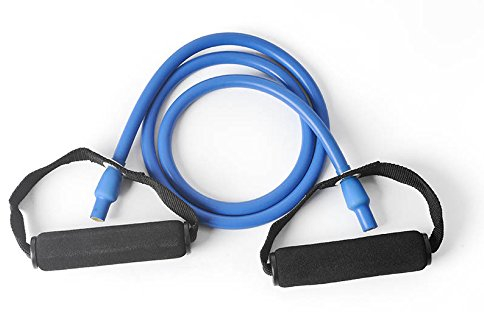 DITTMANN Body Tube Deluxe Fitnessband Expander blau/extra stark Schaumstoffgriff