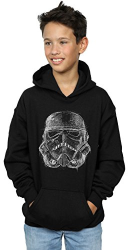 Absolute Cult Star Wars Boys Stormtrooper Scribble Helmet Hoodie