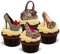 Leopard Print Handbag Shoe Mix - 12 Edible Stand Up Premium Wafer Cake Toppers