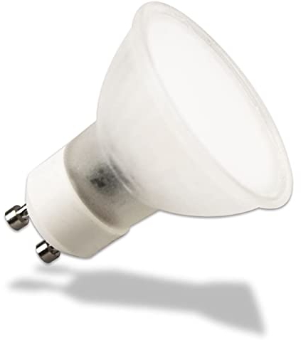 INNOVATE GU10 LED Leuchtmittel – 260 Lumen Opal frosted Reflektor warmweiß 3000K – energiesparendes 3W LED Rundumlicht 230V – CRI 80 Spots dimmbar (5 Stück)