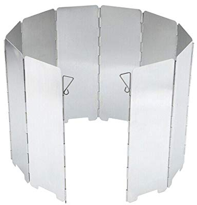 Mintice 10 Platte Outdoor Aluminium Windschutz Faltbar Windschutzscheibe Campingkocher Brennerwindschutzscheibe draussen Camping Wandern Kocher Picknick BBQ Kochen Gasherd Winddicht
