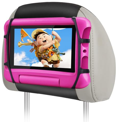 WONNIE Upgrade Tablet Holder for Car, Car Headrest Mount Holder for Backseat, Headrest Mount for Kids Tablets with Anti-Slip Strap & Silicone Holding Net/Fits All 𝟳-𝟭𝟮.𝟵 Tablets