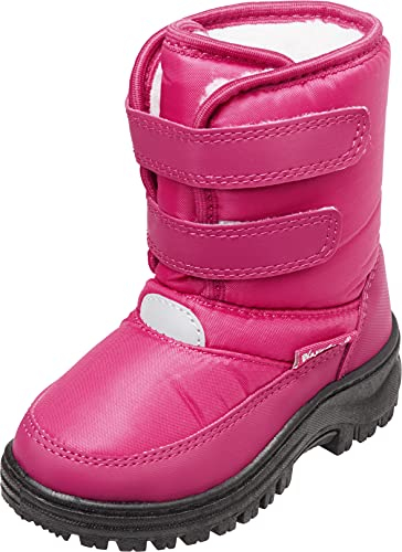 Playshoes Winter-bootie, Stivali da Neve Unisex - Bambini e ragazzi, Rosa Chiusura A Strappo, 30/31 EU
