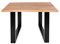 SAM Esstisch 80 x 80 cm Enrico, Eiche Rustik, massiv + geölt, Baumkantentisch mit schwarzem U-Gestell aus Metall, pflegeleichter Esszimmertisch, Tisch aus Eichenholz, 26mm Platte