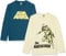 Amazon Essentials Disney | Marvel | Star Wars Men's Long-Sleeve T-Shirts, Pack of 2, Light Yellow Star Wars Mando/Navy Star Wars, M